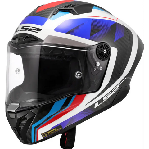Casco LS2 FF805 Thunder Carbon GP Aero Raute White/Blue/Red