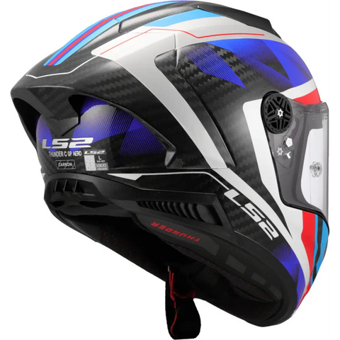 Casco LS2 FF805 Thunder Carbon GP Aero Raute White/Blue/Red