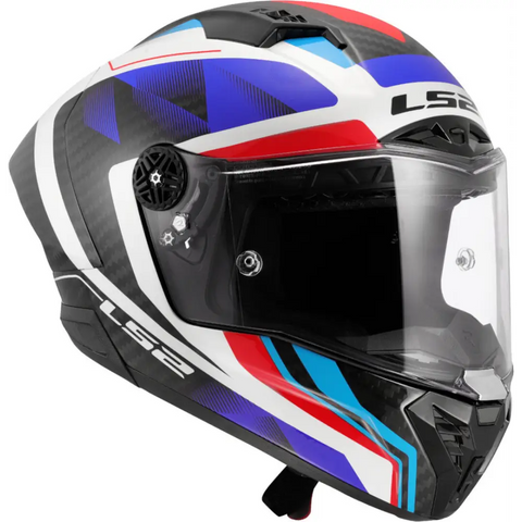Casco LS2 FF805 Thunder Carbon GP Aero Raute White/Blue/Red