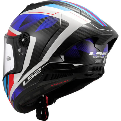 Casco LS2 FF805 Thunder Carbon GP Aero Raute White/Blue/Red