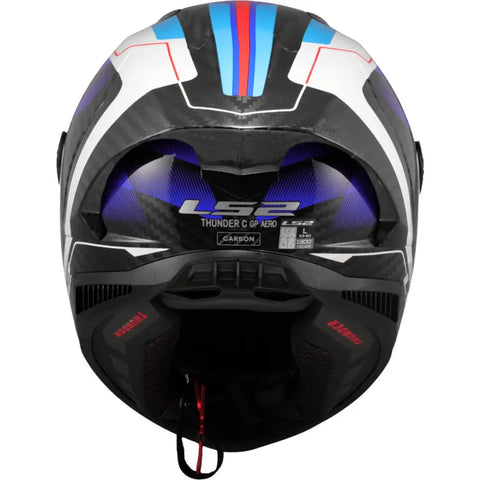 Casco LS2 FF805 Thunder Carbon GP Aero Raute White/Blue/Red