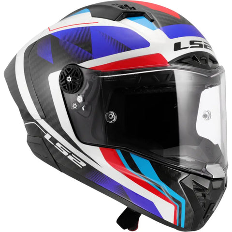Casco LS2 FF805 Thunder Carbon GP Aero Raute White/Blue/Red