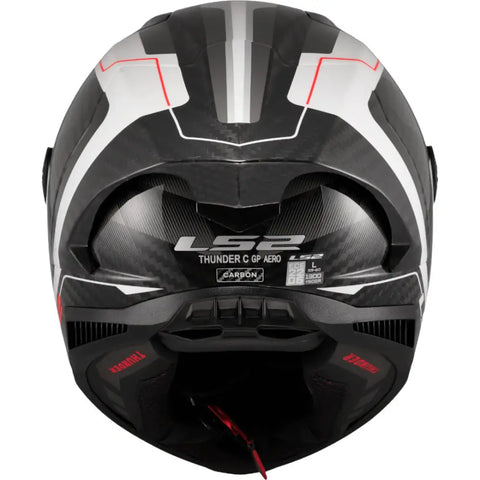 Casco LS2 FF805 Thunder Carbon GP Aero Raute White/Gray