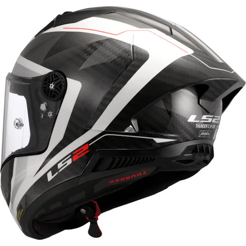 Casco LS2 FF805 Thunder Carbon GP Aero Raute White/Gray
