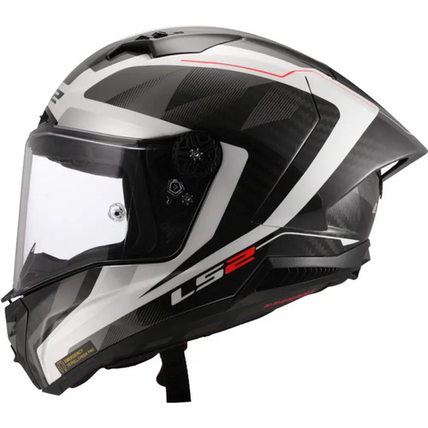 Casco LS2 FF805 Thunder Carbon GP Aero Raute White/Gray