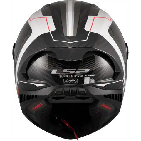 Casco LS2 FF805 Thunder Carbon GP Aero Raute White/Gray