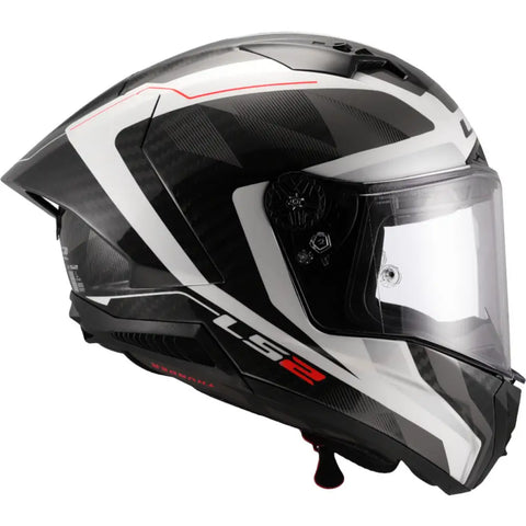 Casco LS2 FF805 Thunder Carbon GP Aero Raute White/Gray