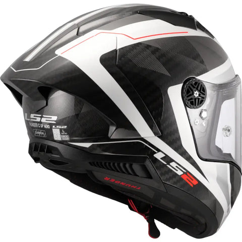 Casco LS2 FF805 Thunder Carbon GP Aero Raute White/Gray