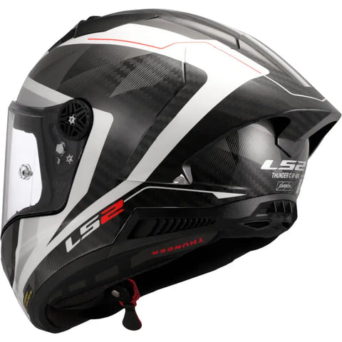 Casco LS2 FF805 Thunder Carbon GP Aero Raute White/Gray