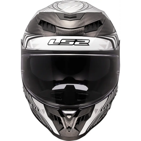 Casco LS2 FF807 Dragon Carbon Enthum Silver/White