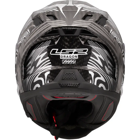 Casco LS2 FF807 Dragon Carbon Enthum Silver/White