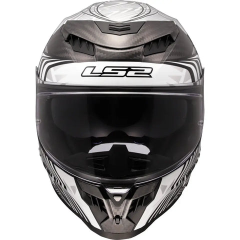Casco LS2 FF807 Dragon Carbon Enthum Silver/White