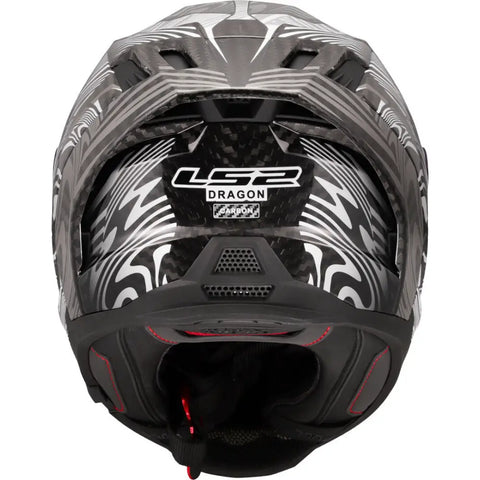 Casco LS2 FF807 Dragon Carbon Enthum Silver/White