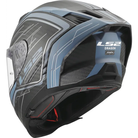 Casco LS2 FF807 Dragon Carbon Subic Blue