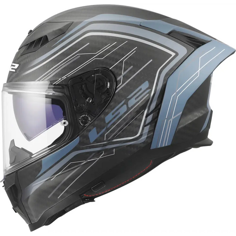 Casco LS2 FF807 Dragon Carbon Subic Blue