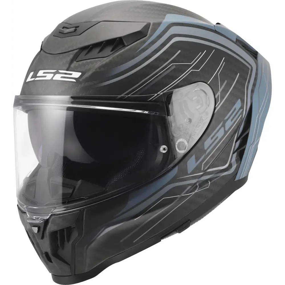 Casco LS2 FF807 Dragon Carbon Subic Blue