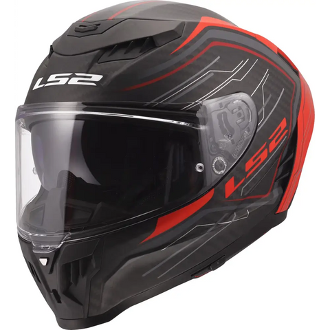 Casco LS2 FF807 Dragon Carbon Subic Red