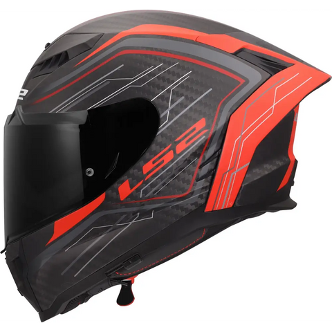 Casco LS2 FF807 Dragon Carbon Subic Red