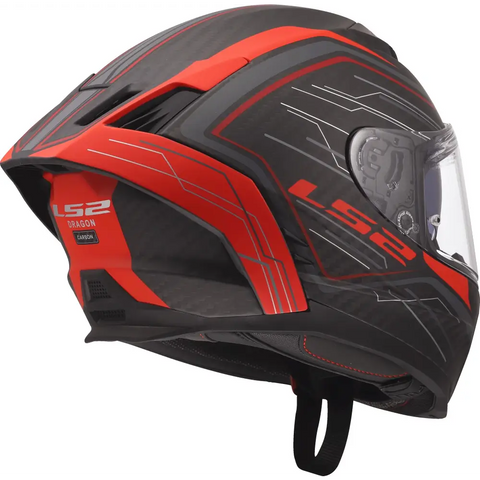 Casco LS2 FF807 Dragon Carbon Subic Red