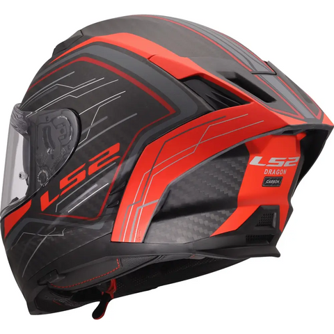 Casco LS2 FF807 Dragon Carbon Subic Red