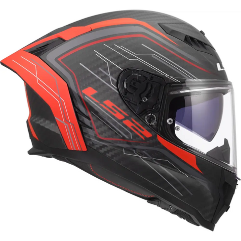 Casco LS2 FF807 Dragon Carbon Subic Red