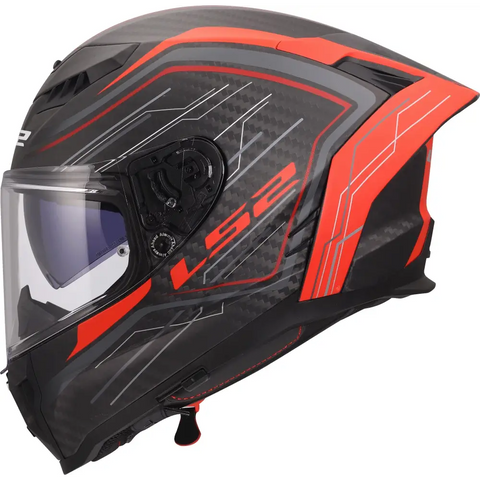Casco LS2 FF807 Dragon Carbon Subic Red