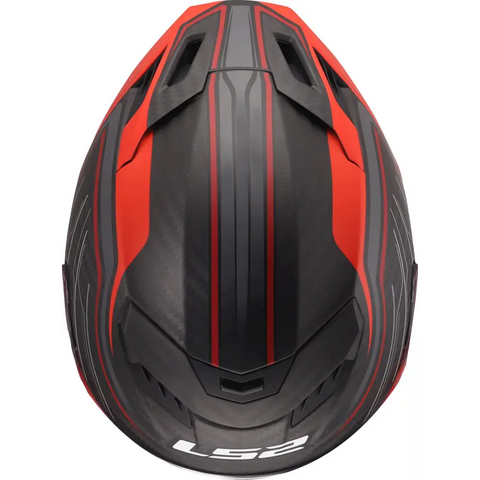 Casco LS2 FF807 Dragon Carbon Subic Red