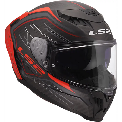 Casco LS2 FF807 Dragon Carbon Subic Red