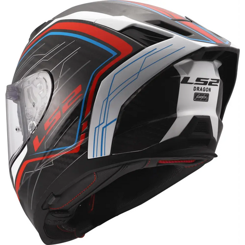 Casco LS2 FF807 Dragon Carbon Subic White/Blue/Red
