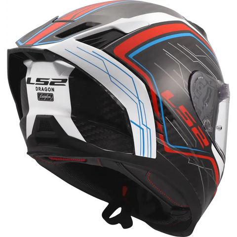 Casco LS2 FF807 Dragon Carbon Subic White/Blue/Red