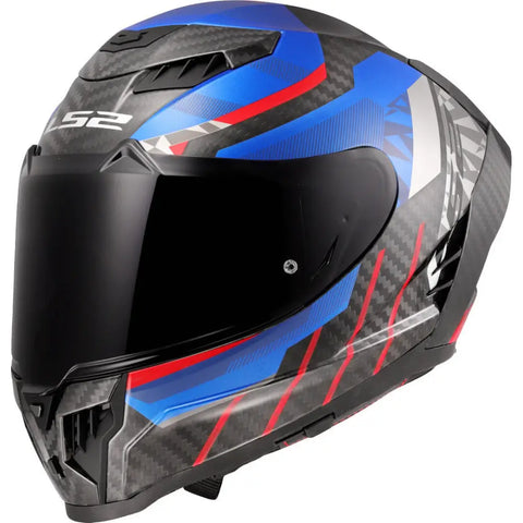 Casco LS2 FF807 Dragon Carbon Trax Carbon/Blue/Red
