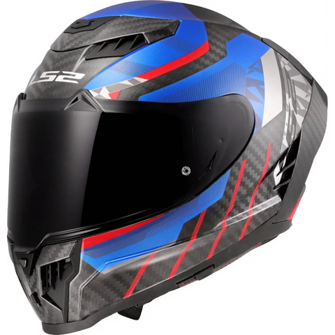 Casco LS2 FF807 Dragon Carbon Trax Carbon/Blue/Red