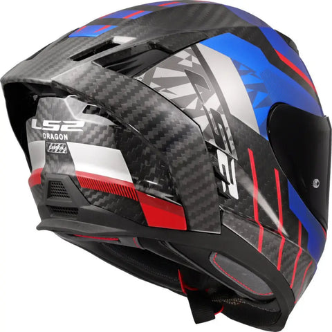 Casco LS2 FF807 Dragon Carbon Trax Carbon/Blue/Red