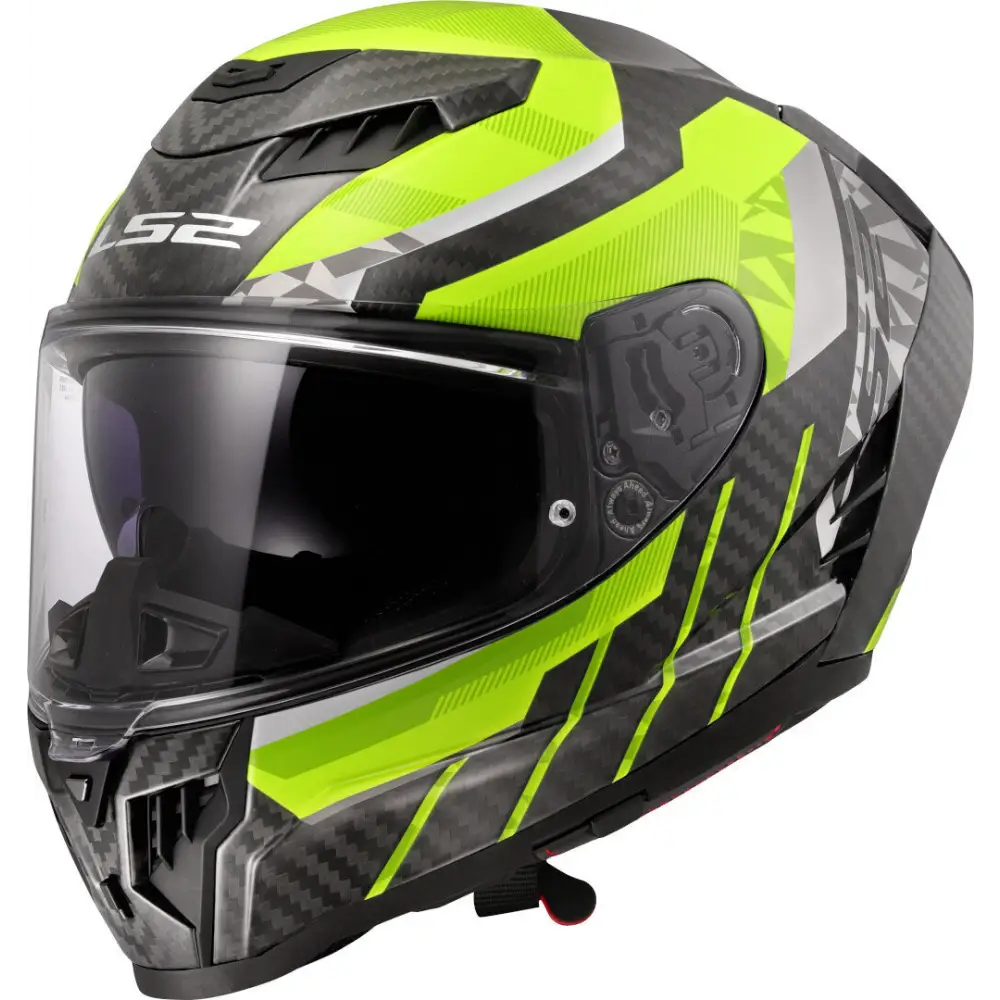 Casco LS2 FF807 Dragon Carbon Trax Carbon/Neon Yellow