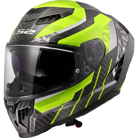 Casco LS2 FF807 Dragon Carbon Trax Carbon/Neon Yellow