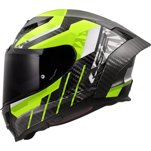 Casco LS2 FF807 Dragon Carbon Trax Carbon/Neon Yellow