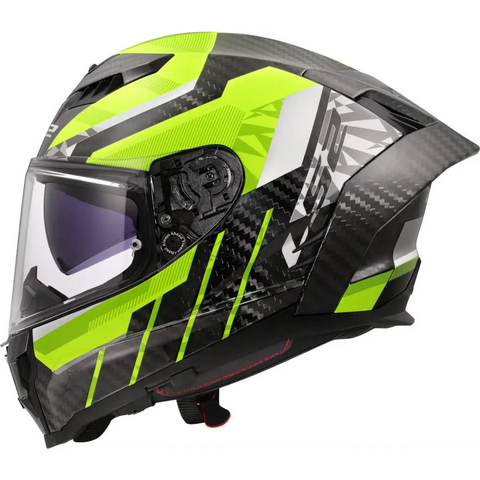Casco LS2 FF807 Dragon Carbon Trax Carbon/Neon Yellow