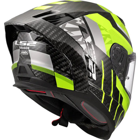 Casco LS2 FF807 Dragon Carbon Trax Carbon/Neon Yellow