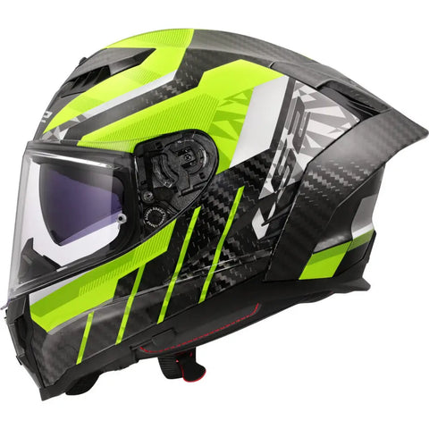 Casco LS2 FF807 Dragon Carbon Trax Carbon/Neon Yellow