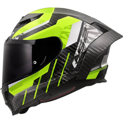 Casco LS2 FF807 Dragon Carbon Trax Carbon/Neon Yellow