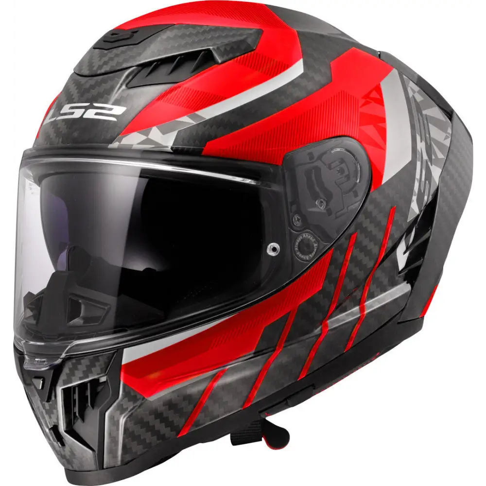Casco LS2 FF807 Dragon Carbon Trax Carbon/Red/White