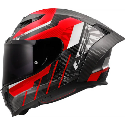 Casco LS2 FF807 Dragon Carbon Trax Carbon/Red/White