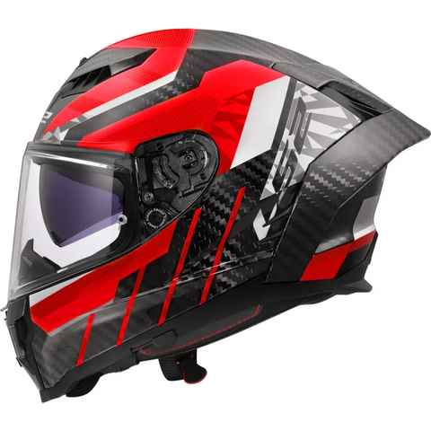 Casco LS2 FF807 Dragon Carbon Trax Carbon/Red/White