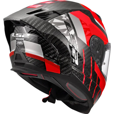 Casco LS2 FF807 Dragon Carbon Trax Carbon/Red/White