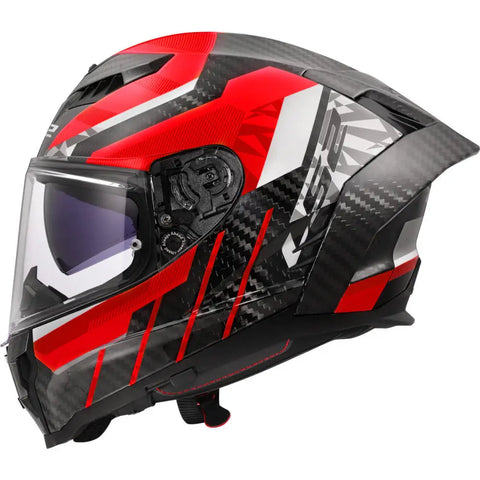 Casco LS2 FF807 Dragon Carbon Trax Carbon/Red/White