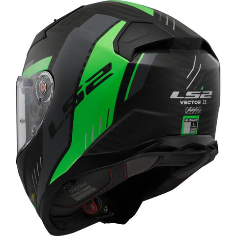 Casco LS2 FF811 Vector II Carbon Grid Fluo Green