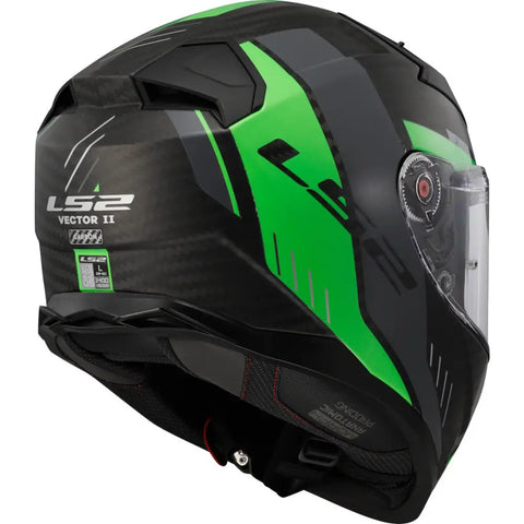Casco LS2 FF811 Vector II Carbon Grid Fluo Green