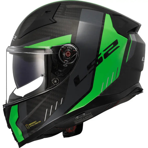 Casco LS2 FF811 Vector II Carbon Grid Fluo Green