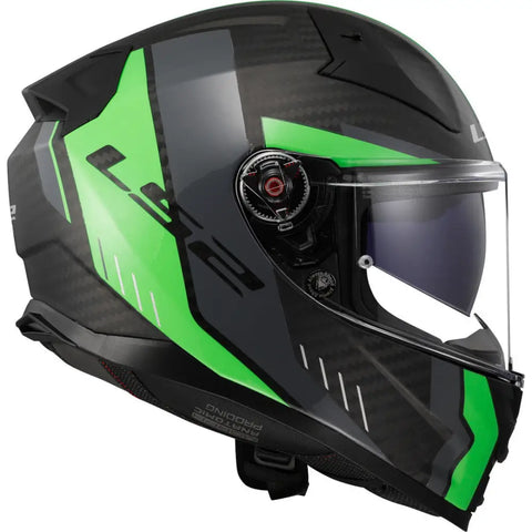 Casco LS2 FF811 Vector II Carbon Grid Fluo Green