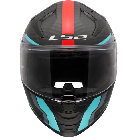 Casco LS2 FF811 Vector II Carbon Grid Red Matt/Turquoise
